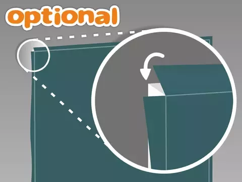 Optional: Ränder umlegen