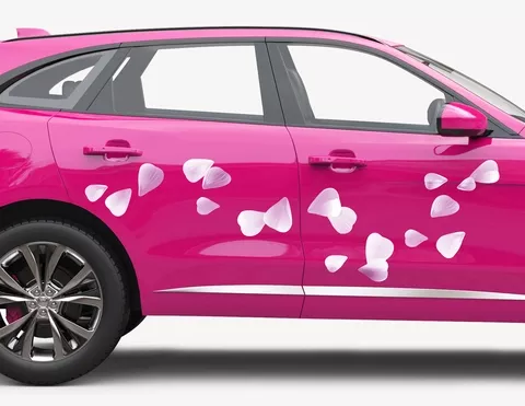 Autoaufkleber Rosa Kirschblütenblätter Autoaufkleber Rosa Kirschblütenblätter