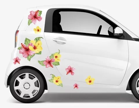 Autoaufkleber Hibiskus Aloha Autoaufkleber Hibiskus Aloha