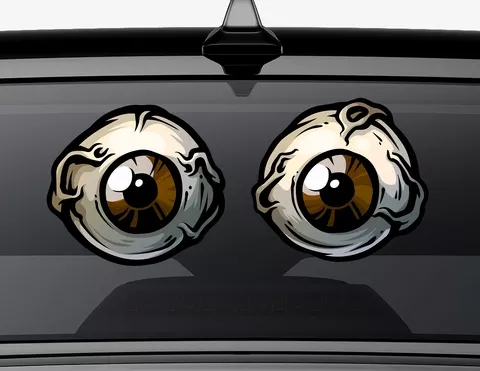 Autoaufkleber Zombie Eyeballs Autoaufkleber Zombie Eyeballs