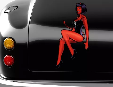 Autoaufkleber Pin-up Girl Betty Devil Autoaufkleber Pin-up Girl Betty Devil