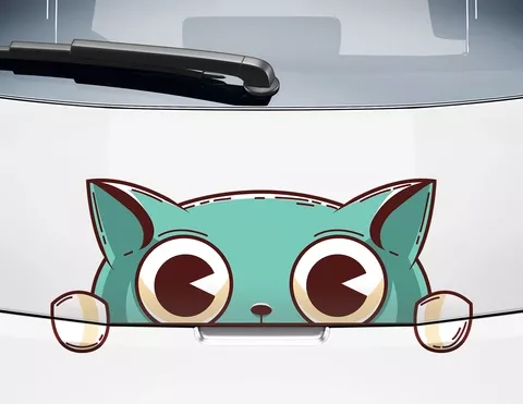 Autoaufkleber Katze Poupette Autoaufkleber Katze Poupette