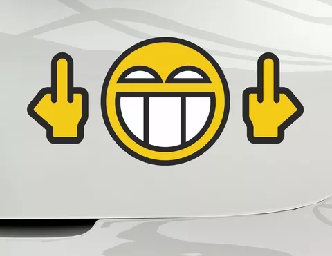 Autoaufkleber FO Smiley Autoaufkleber FO Smiley