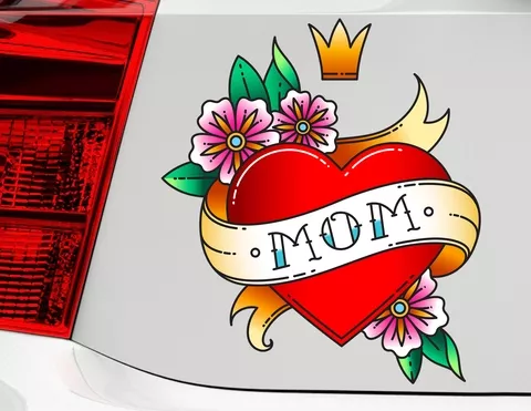 Autoaufkleber Mom Heart Autoaufkleber Mom Heart