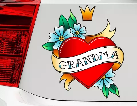 Autoaufkleber Grandma Heart Autoaufkleber Grandma Heart