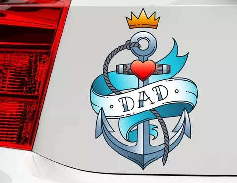 Autoaufkleber Dad Anchor Autoaufkleber Dad Anchor