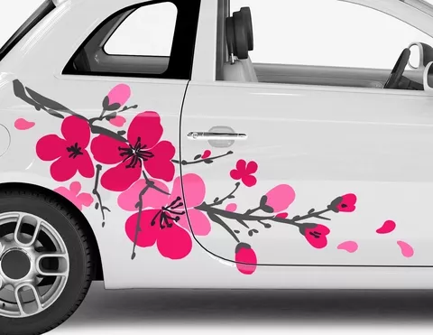 Autoaufkleber Kirschblütenzweig Sakura Autoaufkleber Kirschblütenzweig Sakura