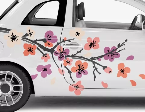 Autoaufkleber Kirschblütenzweig Nippon Autoaufkleber Kirschblütenzweig Nippon