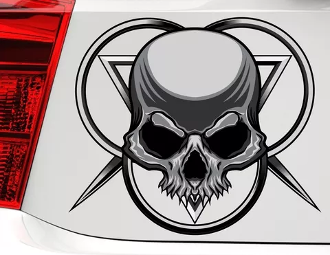 Autoaufkleber Dark Skull Ornament Autoaufkleber Dark Skull Ornament