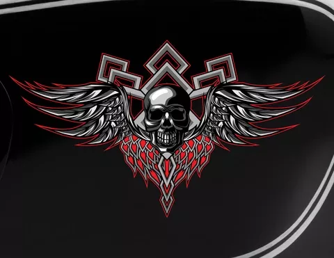 Autoaufkleber Skull with Wings Autoaufkleber Skull with Wings