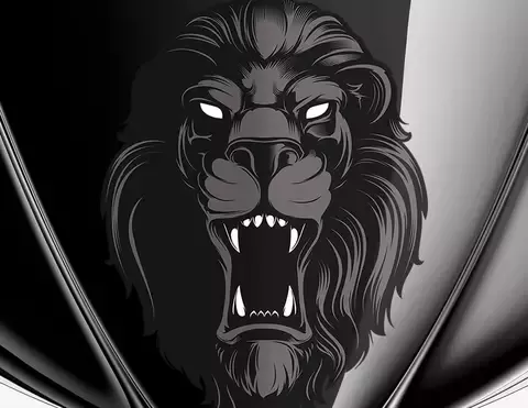 Autoaufkleber Black Lion Head Autoaufkleber Black Lion Head