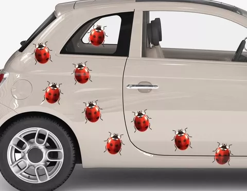 Autoaufkleber Marienkäfer Familie Autoaufkleber Marienkäfer Familie