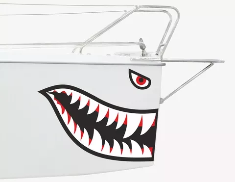 Bootsaufkleber Haifisch Mackie Bootsaufkleber Haifisch Mackie
