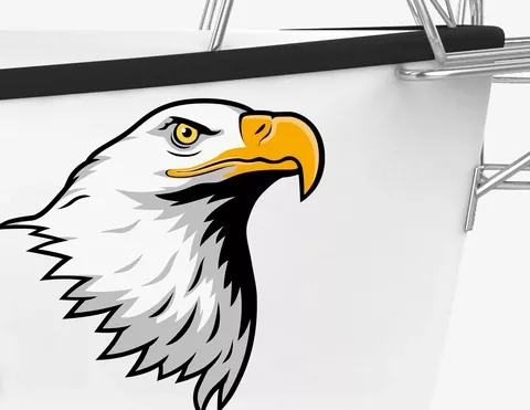 Bootsaufkleber Eagle Head Bootsaufkleber Eagle Head