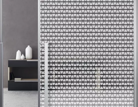 Milchglasfolie Methodic Triangles weiß Milchglasfolie Methodic Triangles weiß