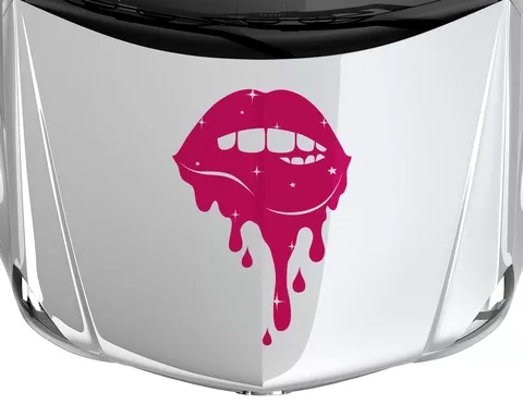 Autoaufkleber "Painted Lips":  Kuss-Mund im Graffiti-Look Autoaufkleber "Painted Lips":  Kuss-Mund im Graffiti-Look