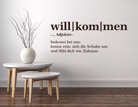 Wandtattoo "Willkommen Orthografie": Die perfekte Begrüßung