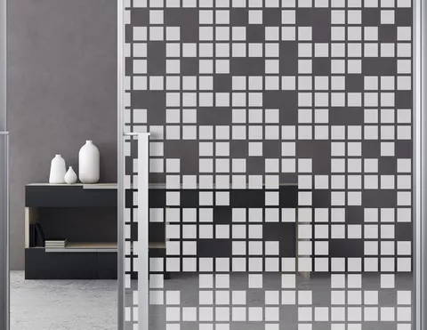 Milchglasfolie Pixel Dust weiss