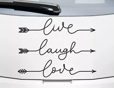 Autoaufkleber Live Laugh Love Arrows Autoaufkleber Live Laugh Love Arrows