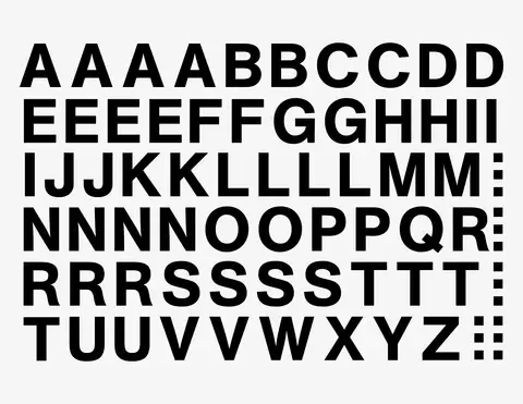 Buchstaben-Aufkleber modern Buchstaben-Aufkleber modern
