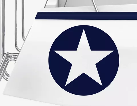 Bootsaufkleber Navy Star Bootsaufkleber Navy Star