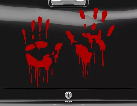 Autoaufkleber Bloody Hands Autoaufkleber Bloody Hands