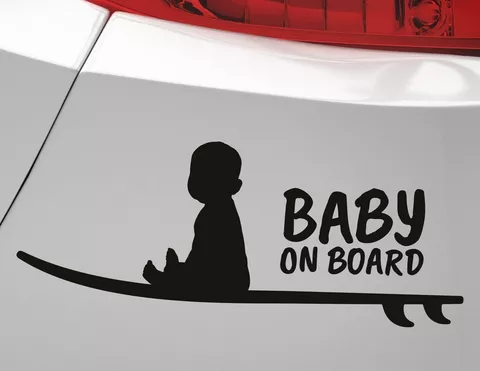 Autoaufkleber Surfer Baby