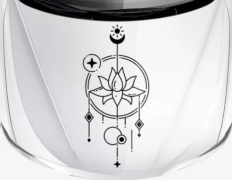 Autoaufkleber Geometric Art Lotus Autoaufkleber Geometric Art Lotus