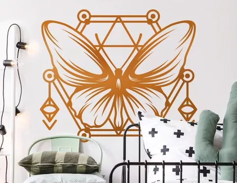 Wandtattoo Geometric Art Butterfly