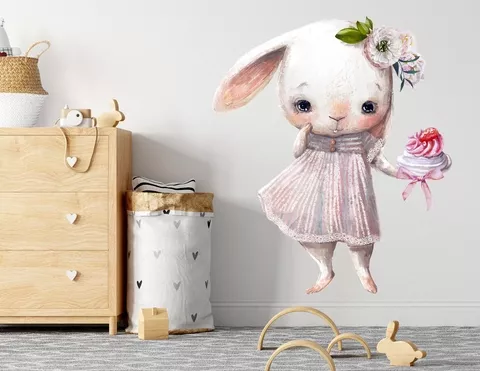 Wandtattoo Bunny Girl Candy