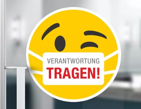 Aufkleber Verantwortung tragen-Smiley Aufkleber Verantwortung tragen-Smiley