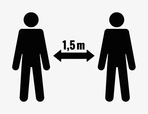 Abstand halten - Aufkleber für Gewerbe