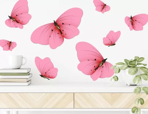 Wandtattoo Fuchsia Butterflies