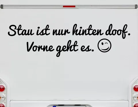 Autoaufkleber Stau ist doof