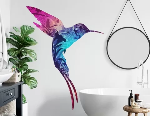 Wandtattoo Humming Bird Tropica