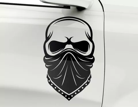 Autoaufkleber Bandana Skull Autoaufkleber Bandana Skull