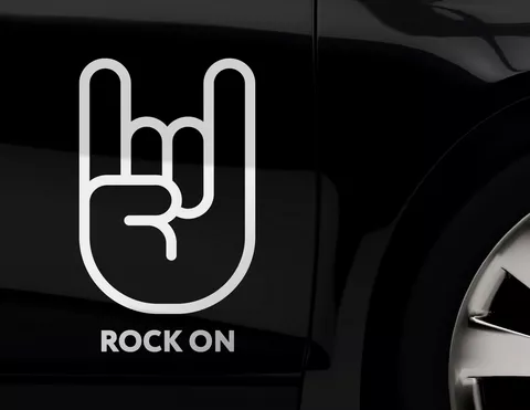 Autoaufkleber Rock on Autoaufkleber Rock on