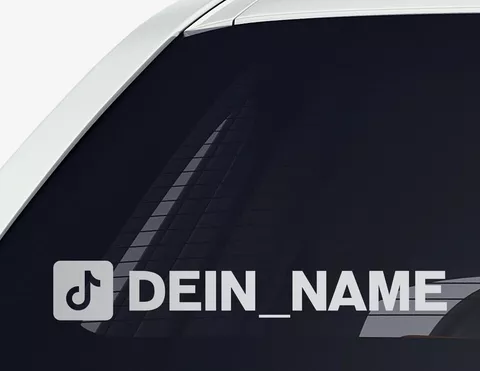 Autoaufkleber Dein TikTok-Name Autoaufkleber Dein TikTok-Name