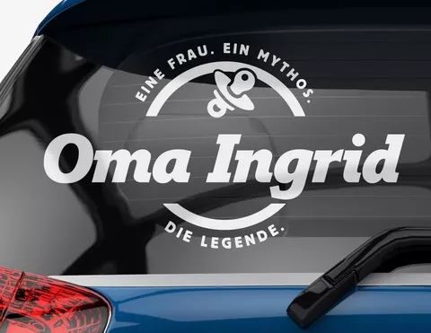 Autoaufkleber Oma die Legende Autoaufkleber Oma die Legende