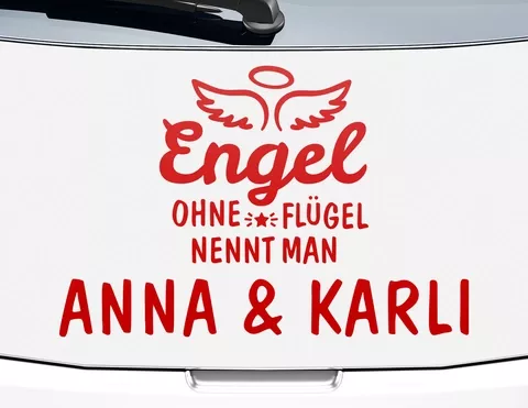 Autoaufkleber Engel nennt man… Autoaufkleber Engel nennt man…