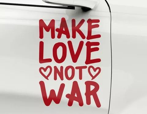 Autoaufkleber Make Love Not War Autoaufkleber Make Love Not War