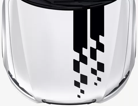 Autoaufkleber Square Grid Hood Autoaufkleber Square Grid Hood