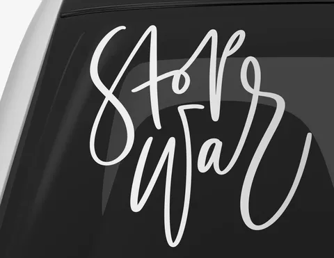 Autoaufkleber Stop War Lettering Autoaufkleber Stop War Lettering