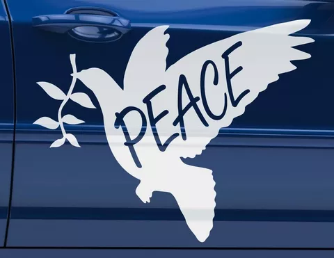 Autoaufkleber Peace Friedenstaube Autoaufkleber Peace Friedenstaube