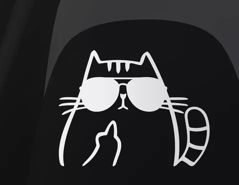 Autoaufkleber Badass Cat Autoaufkleber Badass Cat