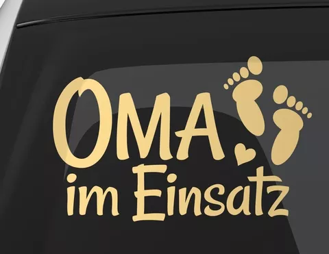 Autoaufkleber Oma im Einsatz Autoaufkleber Oma im Einsatz