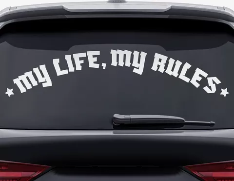 Autoaufkleber My Life, My Rules Logo Autoaufkleber My Life, My Rules Logo