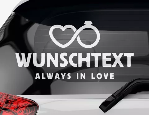 Autoaufkleber Infinity - Always in Love Autoaufkleber Infinity - Always in Love