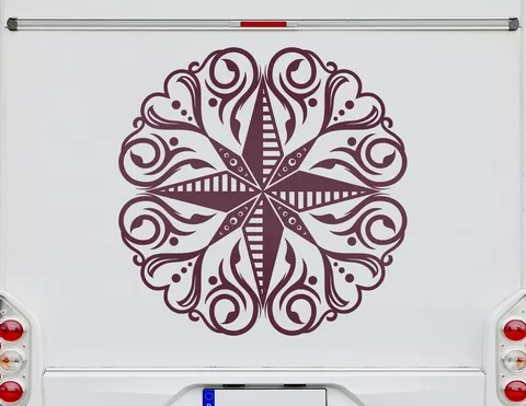 Autoaufkleber Windrose Mandala Circle