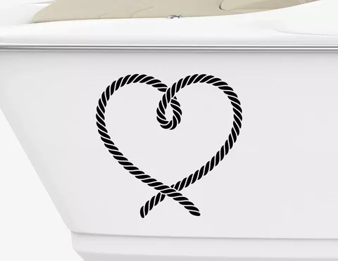 Bootsaufkleber Nautical Rope Heart